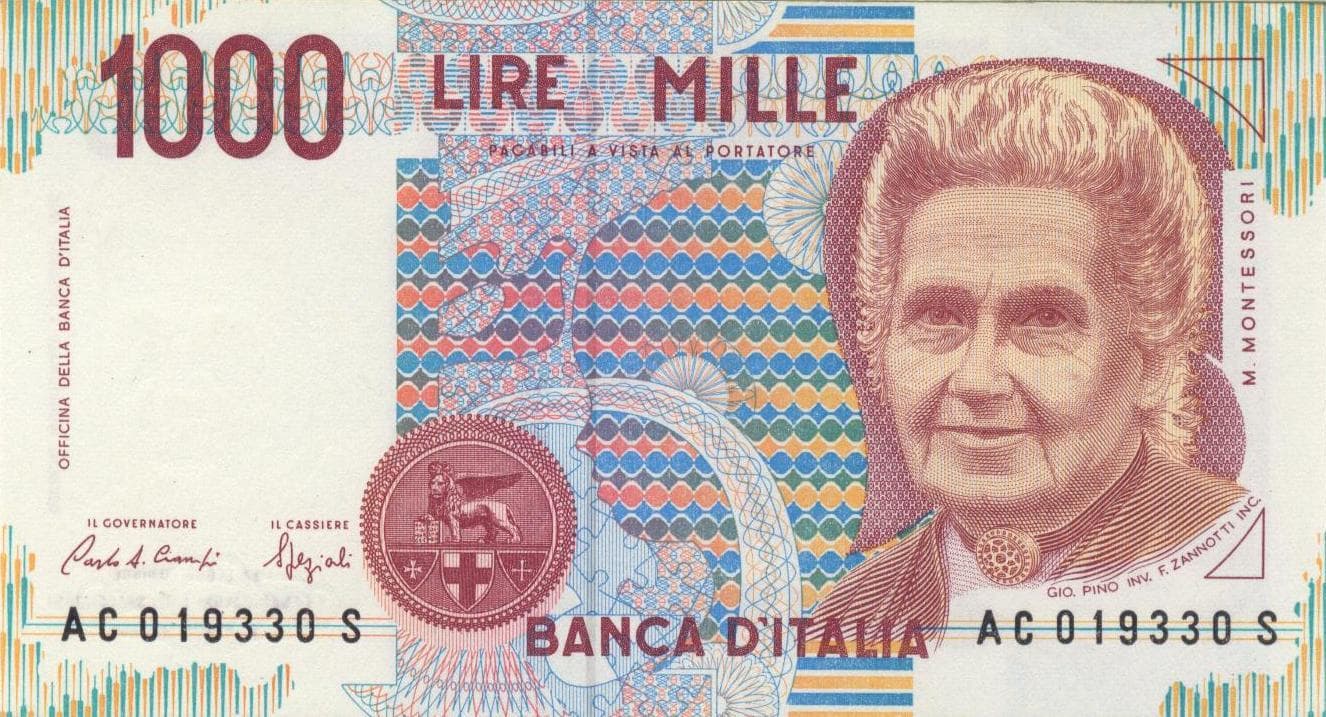 The Italian lira — millions for a coffee