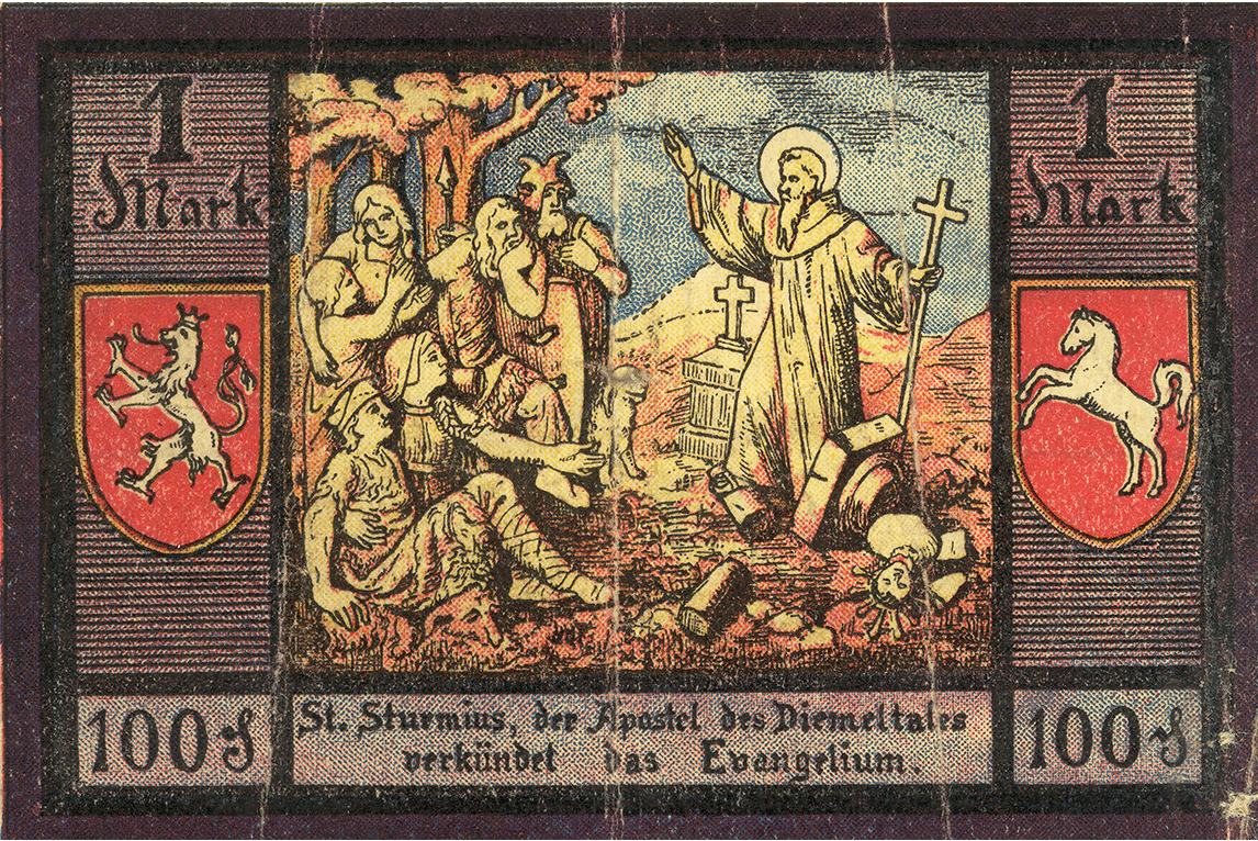 Notgeld — emergency money, when the state runs out of coin