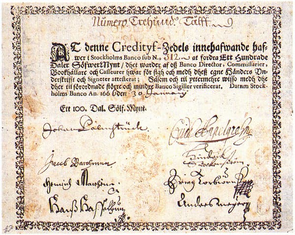 Europe's first banknote — and its first mistake